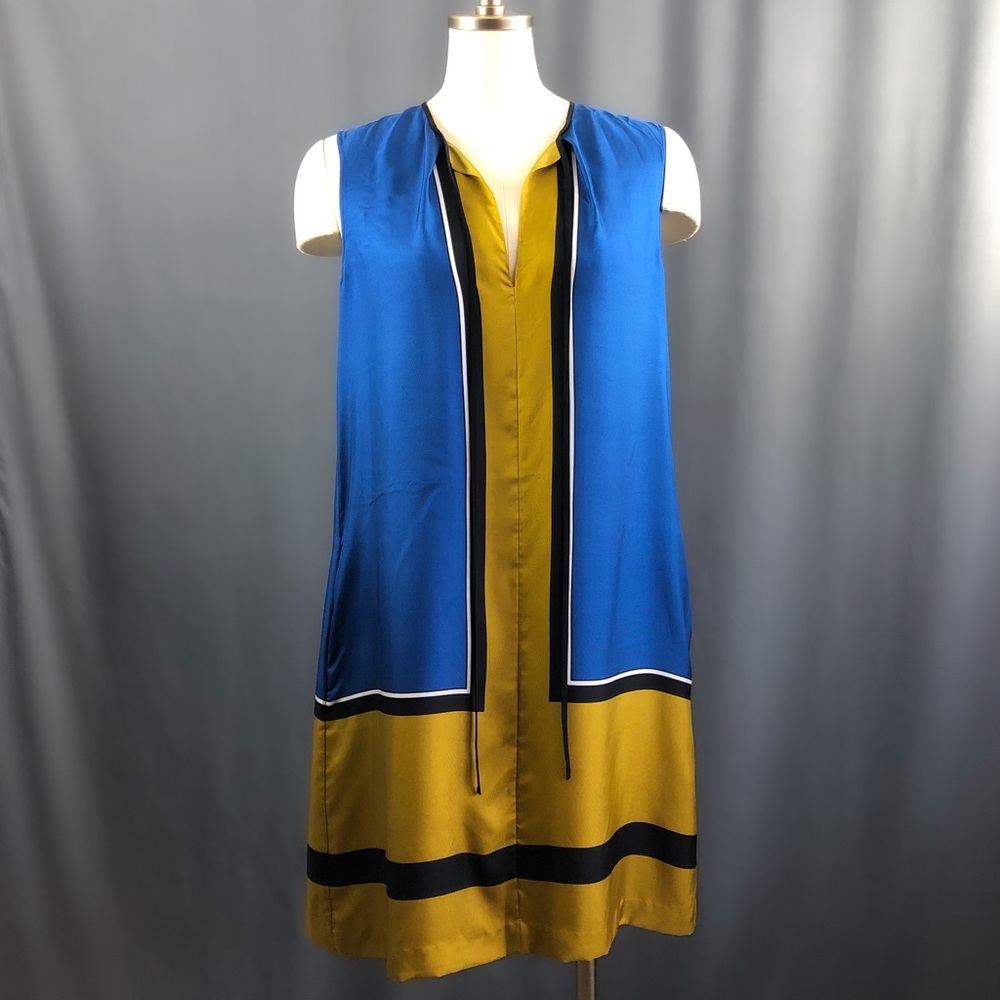 DVF Silk Color Block Tunic